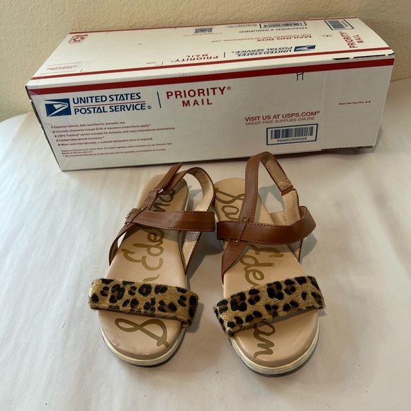 Sam Edelman leopard sandals size 5 - Picture 1 of 4